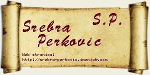 Srebra Perković vizit kartica